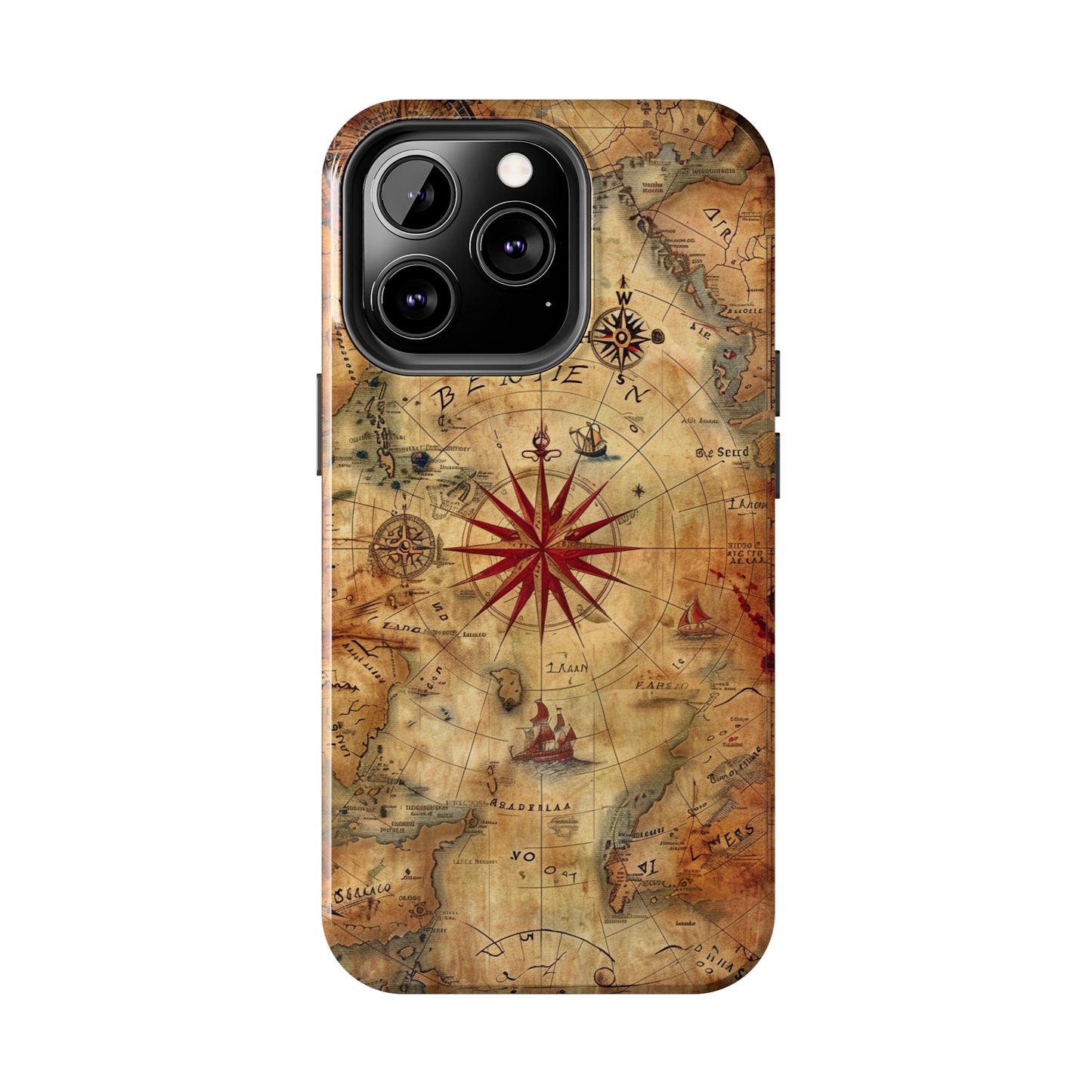 Ancient Cartography Phone Case for iPhone - Lightweight, Impact Resistant, Wireless Charging Compatible