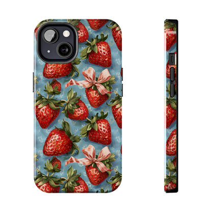 Bows and Berries 2 Phone Case for iPhone - Lightweight, Impact Resistant, Wireless Charging Compatible