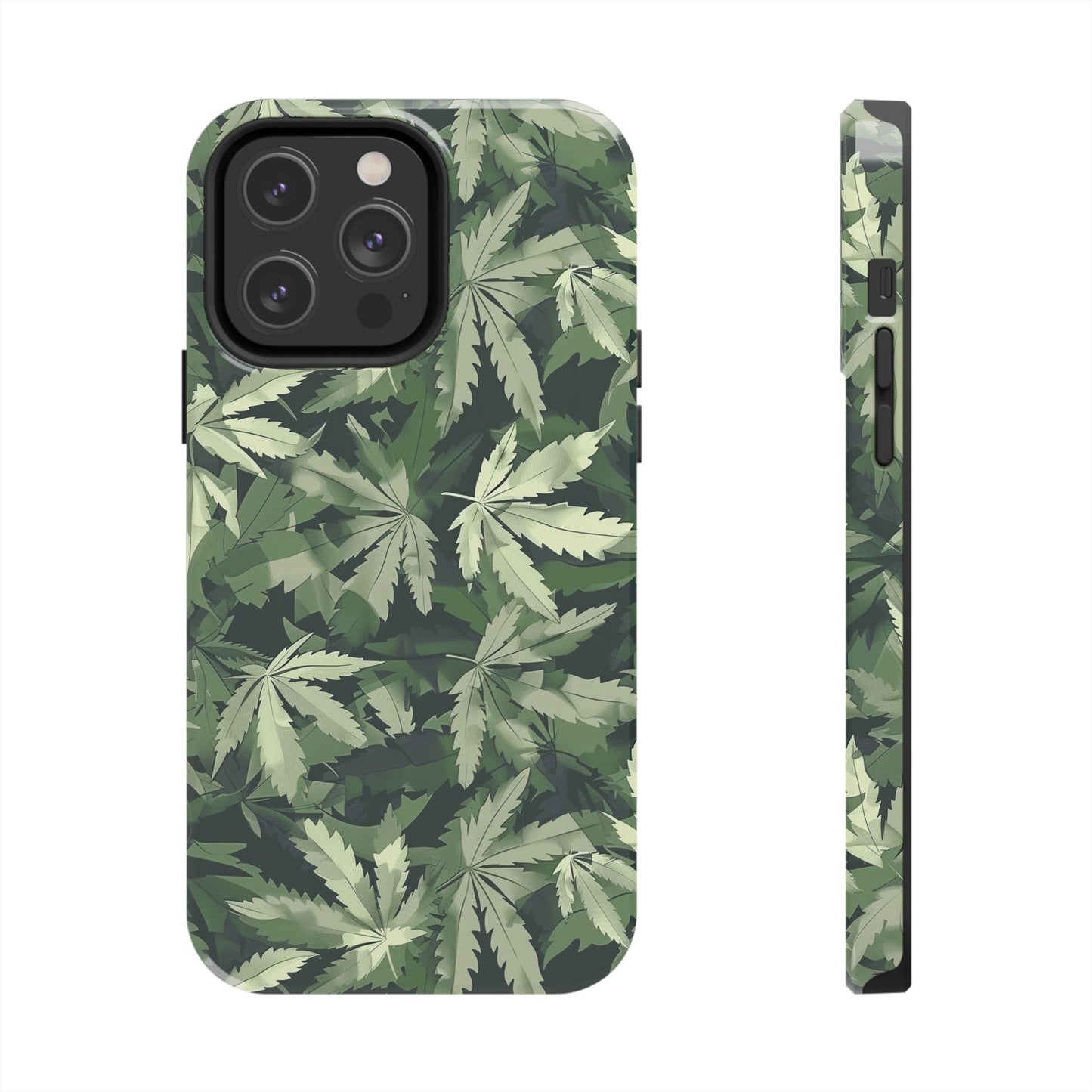 Cannabis Camo 3 Phone Case for iPhone - Lightweight, Impact Resistant, Wireless Charging Compatible