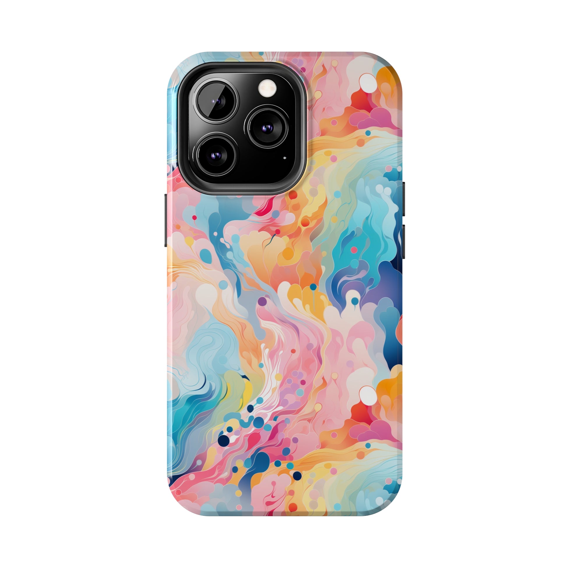 AI Psychedelic Pattern Phone Case for iPhone - Lightweight, Impact Resistant, Wireless Charging Compatible-AI phone case-AI By AJ