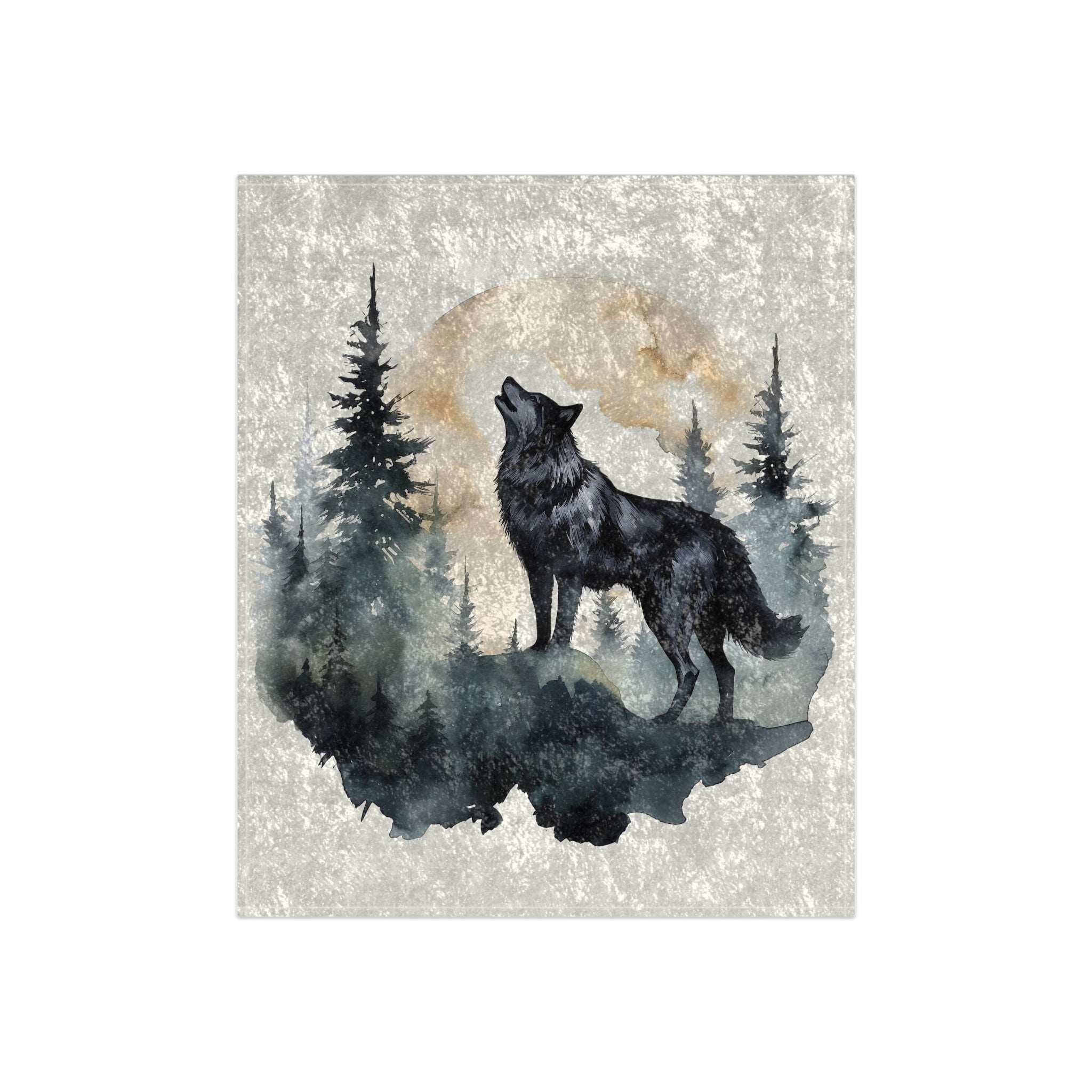 Wolf on sale To my Husband Velvet Blanket