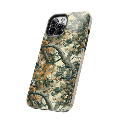 Brown Tree Camo Phone Case for iPhone - Lightweight, Impact Resistant, Wireless Charging Compatible