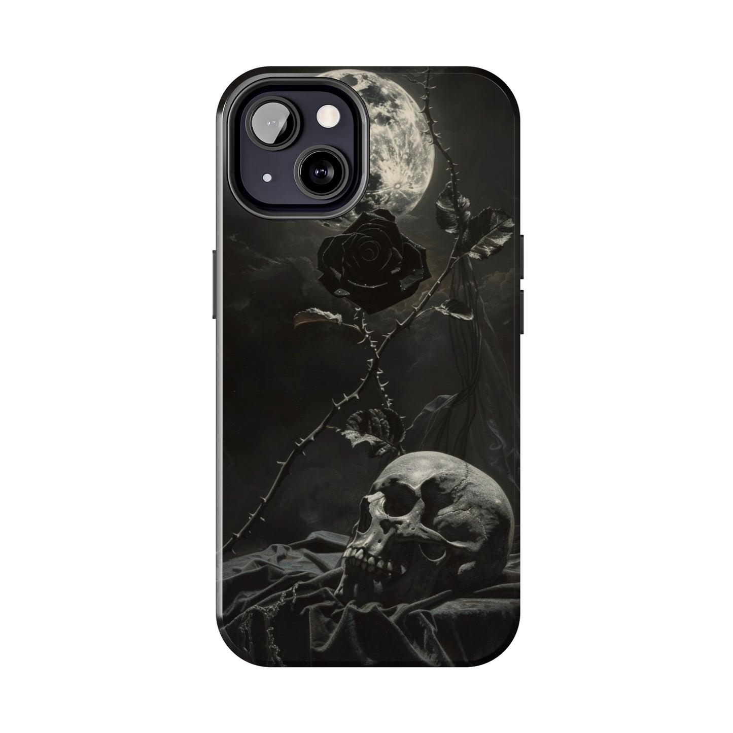 Gothic Elegance Phone Case for iPhone - Lightweight, Impact Resistant, Wireless Charging Compatible