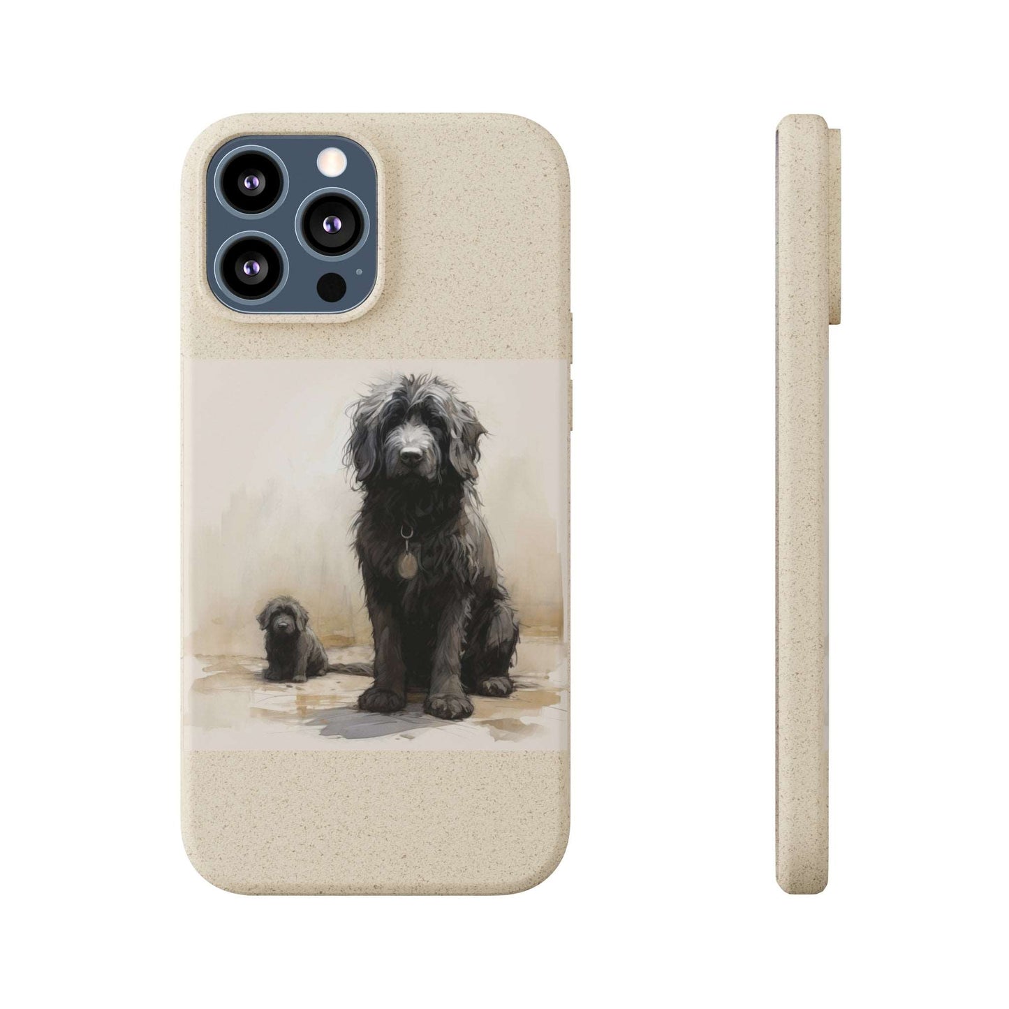 Biodegradable Custom Pet Phone Case, Dog iPhone Case, Doodle Phone Case, Newfypoo, Puppy phone case-AI phone case-AI By AJ