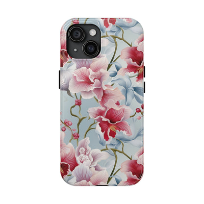 AI Orchid Pattern Phone Case for iPhone - Lightweight, Impact Resistant, Wireless Charging Compatible-AI phone case-AI By AJ