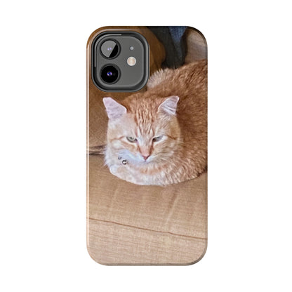 Alfred the Cat's "Couch Potato" Phone Case for iPhone - Lightweight, Impact Resistant, Wireless Charging Compatible