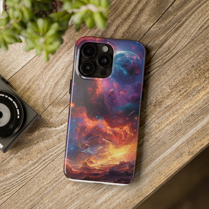 Cosmic Space Phone Case for iPhone - Lightweight, Impact Resistant, Wireless Charging Compatible