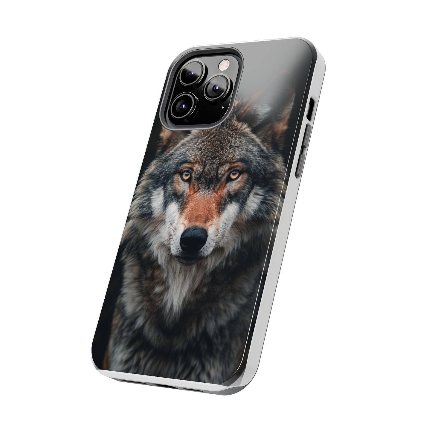 The Arte Povera Style Wolf Head 2 Phone Case for iPhone - Lightweight, Impact Resistant, Wireless Charging Compatible