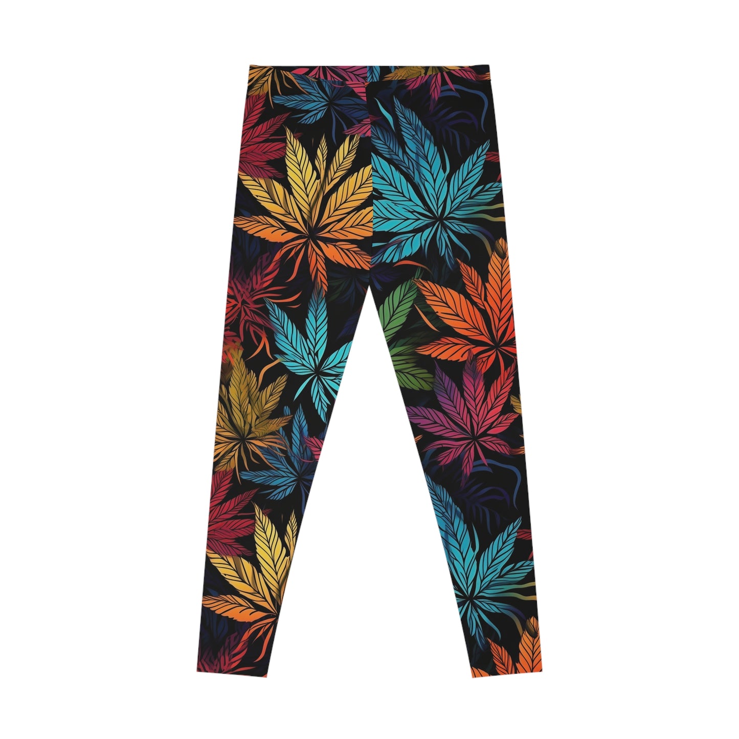 Wacky Weed Leaf Stretchy Leggings