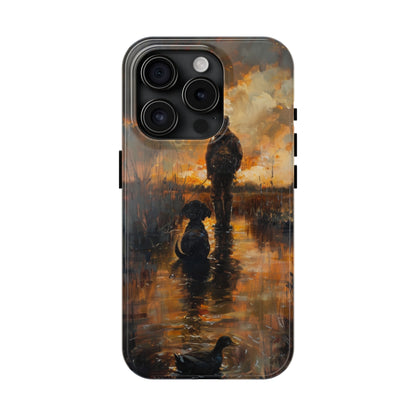 Water Color Mans Best Friend Phone Case for iPhone - Lightweight, Impact Resistant, Wireless Charging Compatible