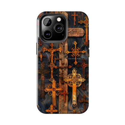 Religious Cross Phone Case for iPhone - Lightweight, Impact Resistant, Wireless Charging Compatible