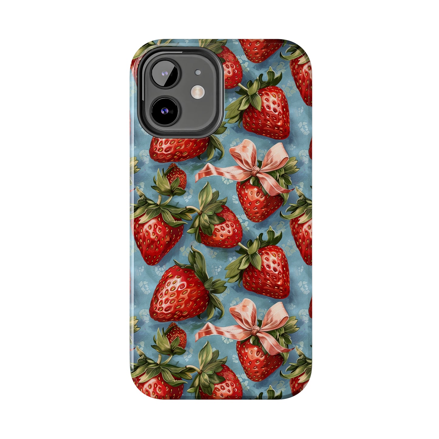 Bows and Berries 2 Phone Case for iPhone - Lightweight, Impact Resistant, Wireless Charging Compatible