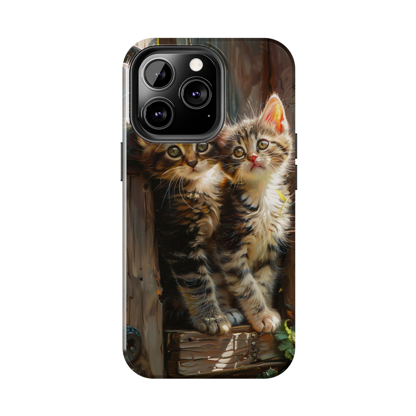 Window of Kittens Phone Case for iPhone - Lightweight, Impact Resistant, Wireless Charging Compatible