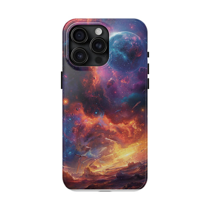 Cosmic Space Phone Case for iPhone - Lightweight, Impact Resistant, Wireless Charging Compatible