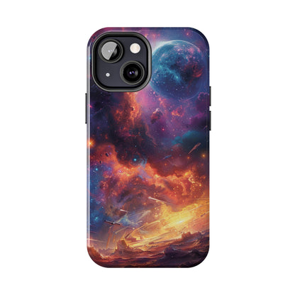 Cosmic Space Phone Case for iPhone - Lightweight, Impact Resistant, Wireless Charging Compatible