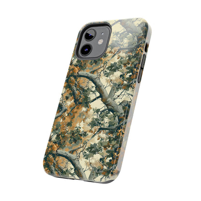 Brown Tree Camo Phone Case for iPhone - Lightweight, Impact Resistant, Wireless Charging Compatible