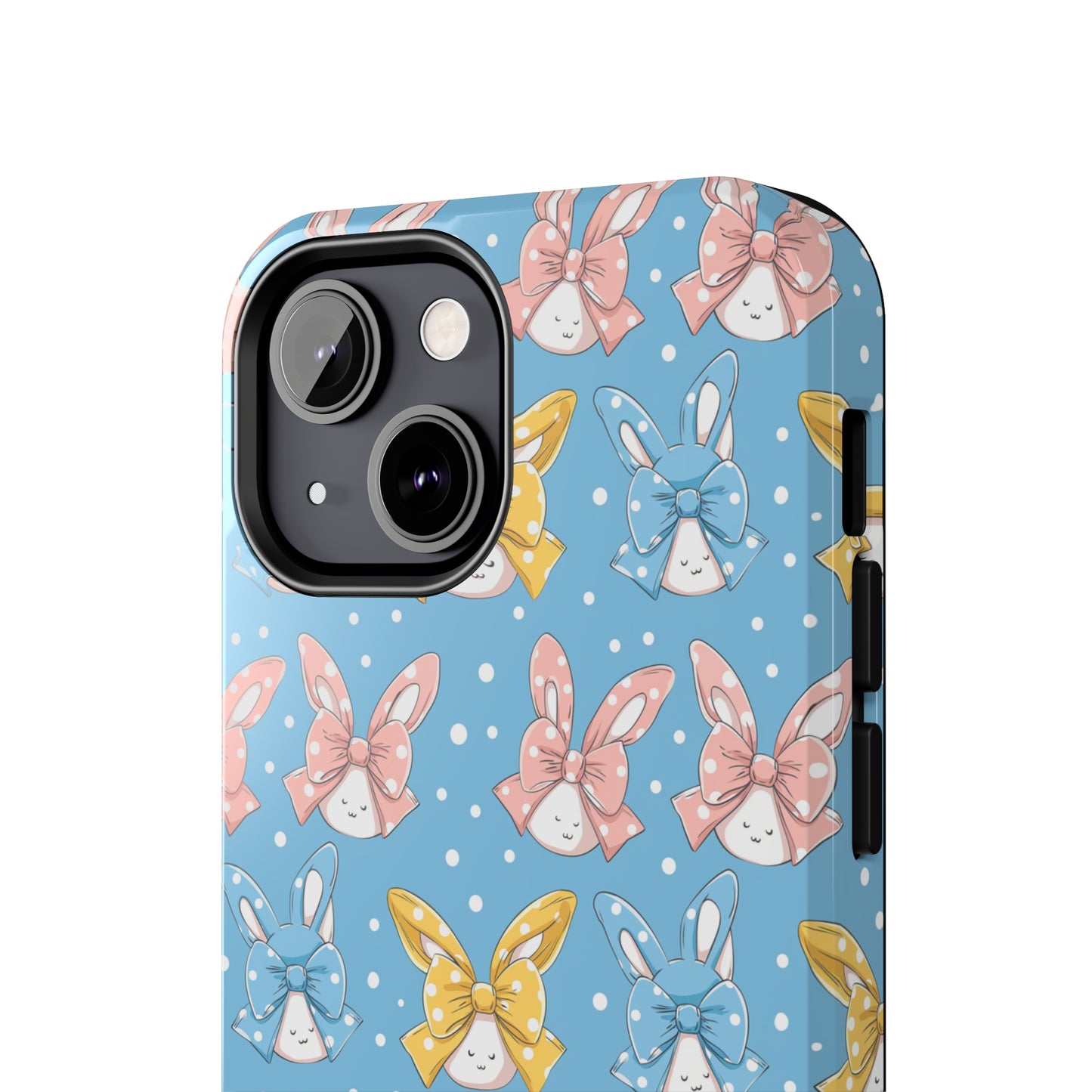 Bunnies and Bows Phone Case for iPhone - Lightweight, Impact Resistant, Wireless Charging Compatible