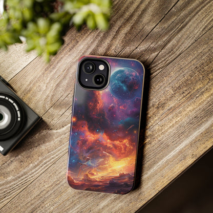 Cosmic Space Phone Case for iPhone - Lightweight, Impact Resistant, Wireless Charging Compatible