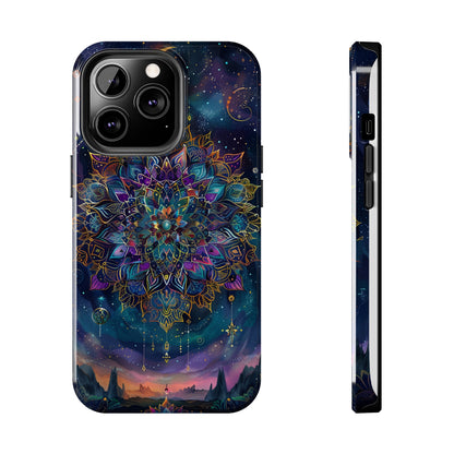 Mandala Pattern Phone Case 3 for iPhone - Lightweight, Impact Resistant, Wireless Charging Compatible