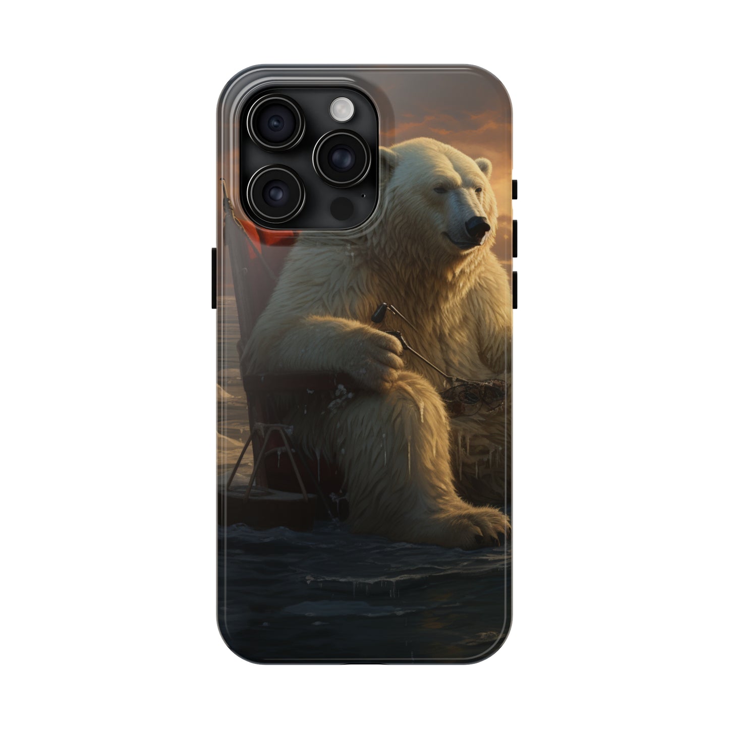 Rocking Polar Bear Phone Case for iPhone - Lightweight, Impact Resistant, Wireless Charging Compatible