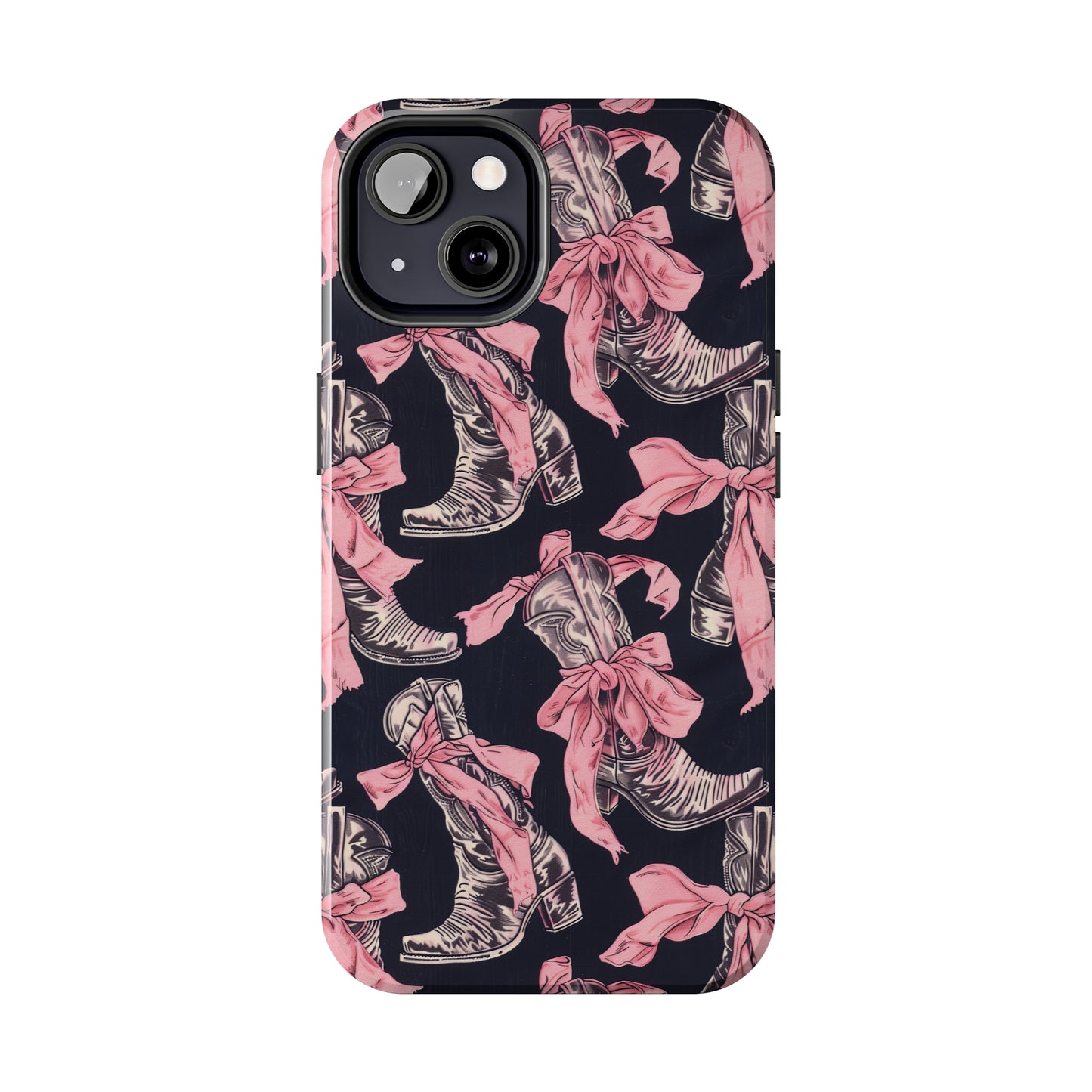 Bows and Boots 3 Phone Case for iPhone - Lightweight, Impact Resistant, Wireless Charging Compatible