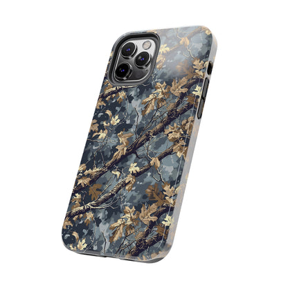 Gray Camo Phone Case for iPhone - Lightweight, Impact Resistant, Wireless Charging Compatible