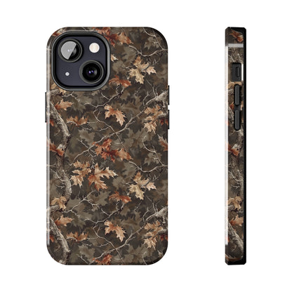 Brown Camo Phone Case for iPhone - Lightweight, Impact Resistant, Wireless Charging Compatible