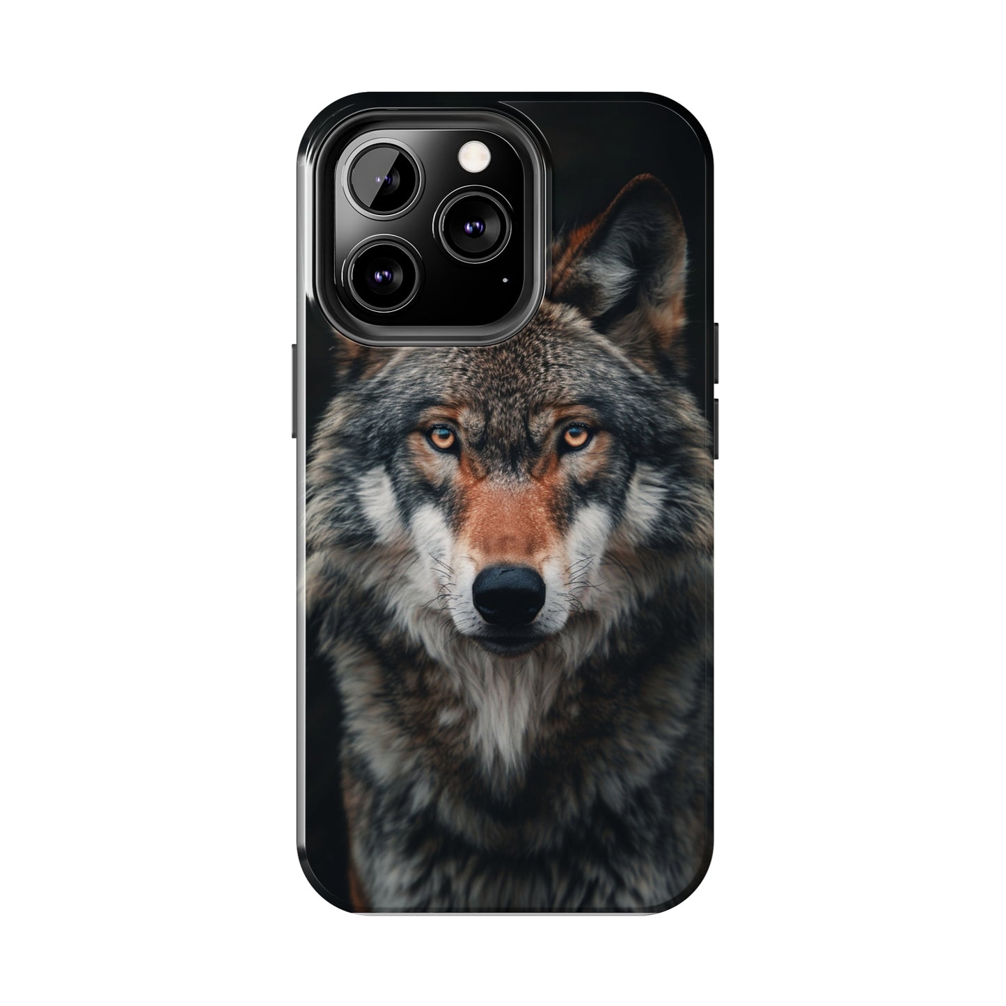 The Arte Povera Style Wolf Head 2 Phone Case for iPhone - Lightweight, Impact Resistant, Wireless Charging Compatible