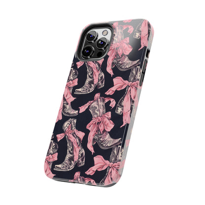 Bows and Boots 3 Phone Case for iPhone - Lightweight, Impact Resistant, Wireless Charging Compatible