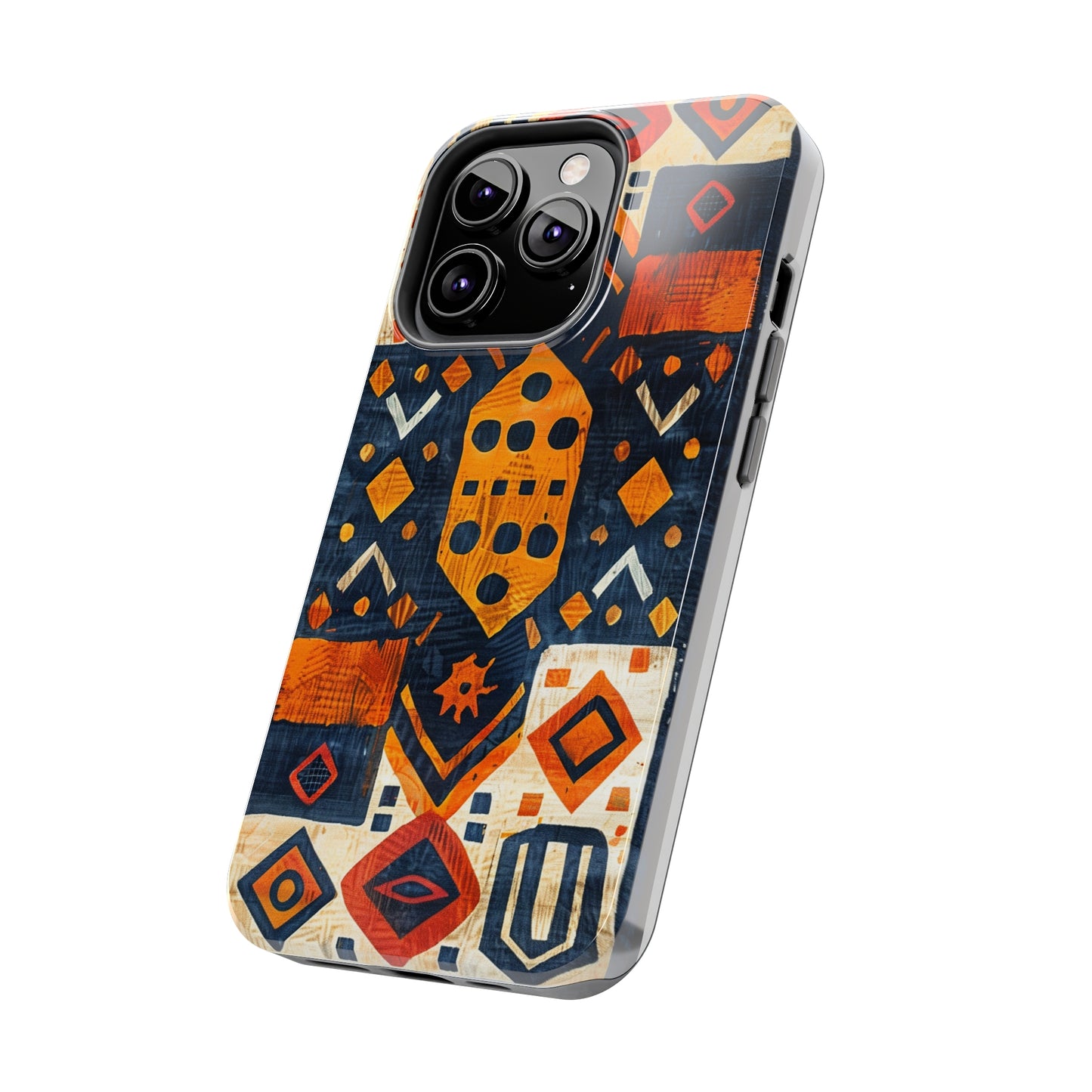 Cultural Tapestry Phone Case for iPhone - Lightweight, Impact Resistant, Wireless Charging Compatible