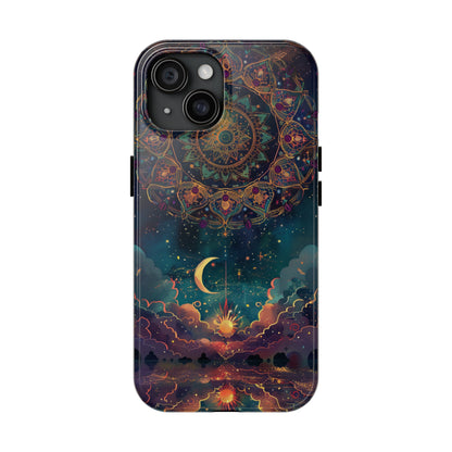 Mandala Pattern Phone Case 2 for iPhone - Lightweight, Impact Resistant, Wireless Charging Compatible