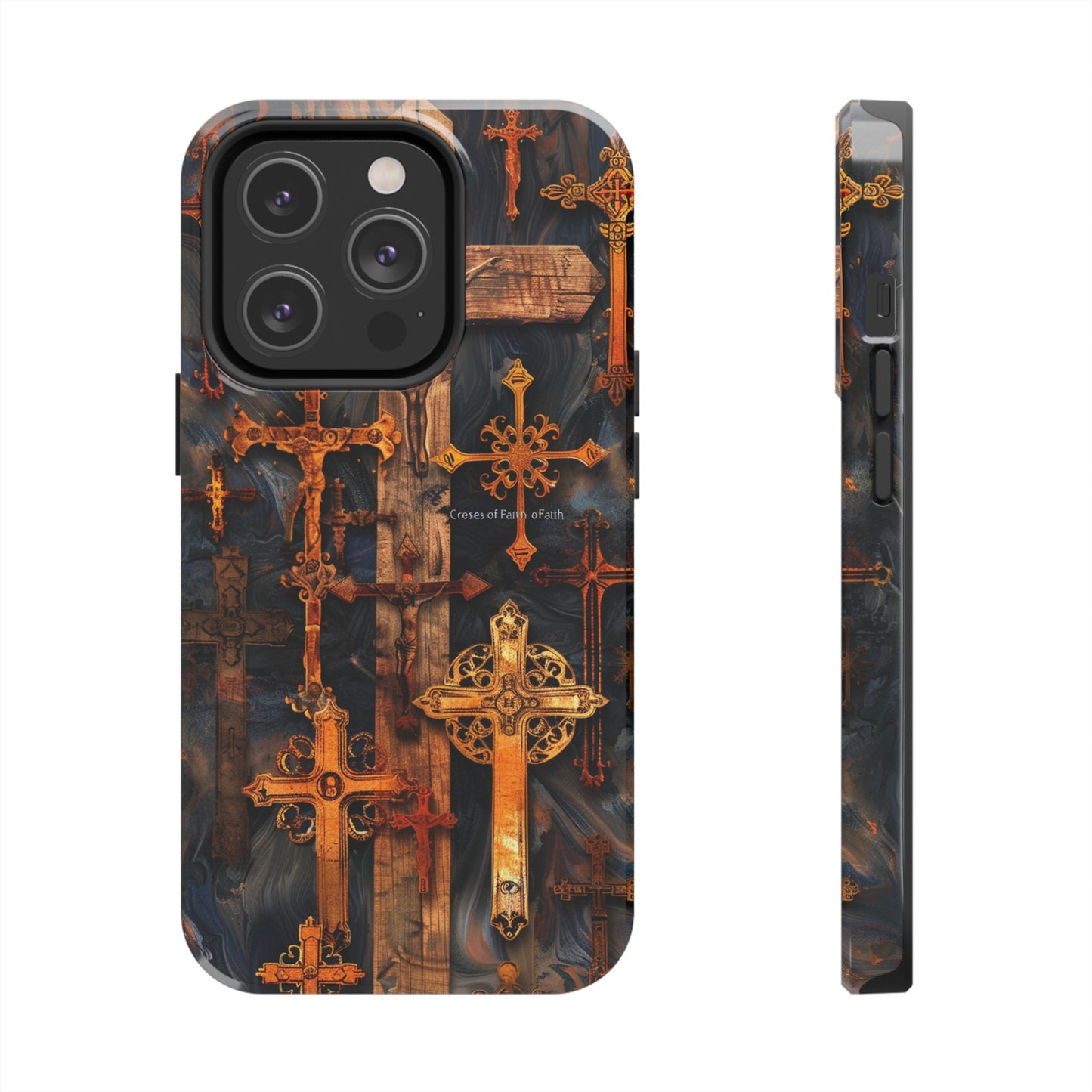 Religious Cross Phone Case for iPhone - Lightweight, Impact Resistant, Wireless Charging Compatible