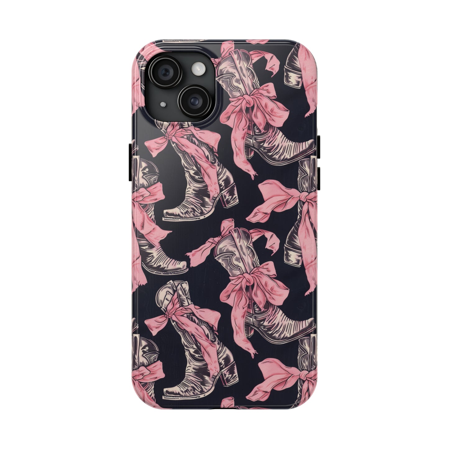 Bows and Boots 3 Phone Case for iPhone - Lightweight, Impact Resistant, Wireless Charging Compatible