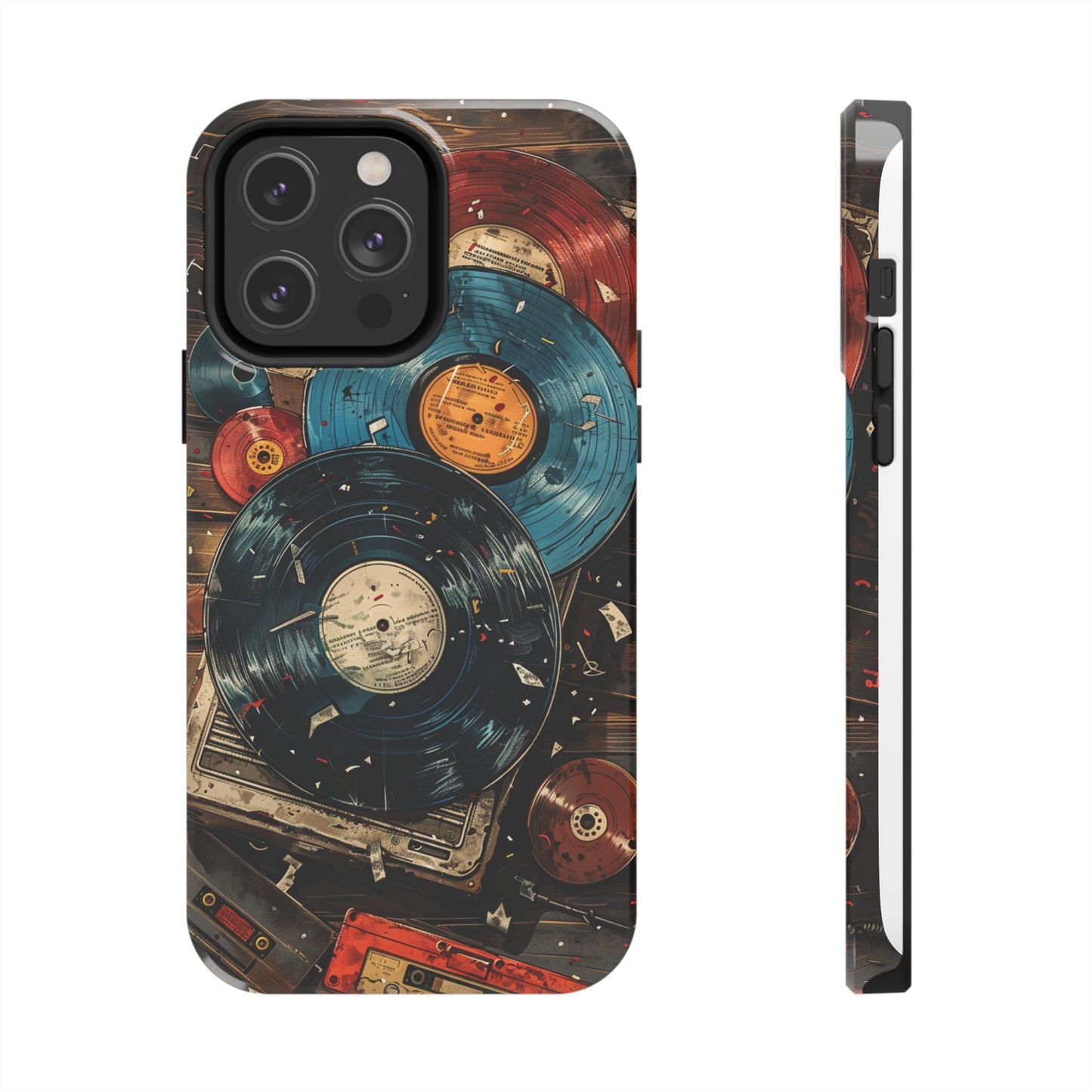 Vintage Audio Phone Case for iPhone - Lightweight, Impact Resistant, Wireless Charging Compatible