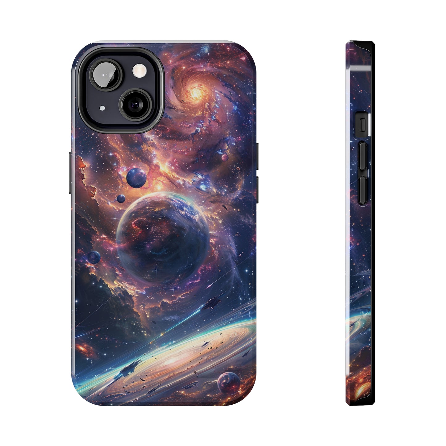 Cosmic Scene Phone Case for iPhone - Lightweight, Impact Resistant, Wireless Charging Compatible