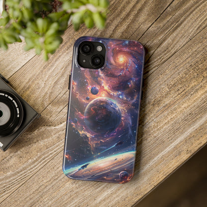 Cosmic Scene Phone Case for iPhone - Lightweight, Impact Resistant, Wireless Charging Compatible