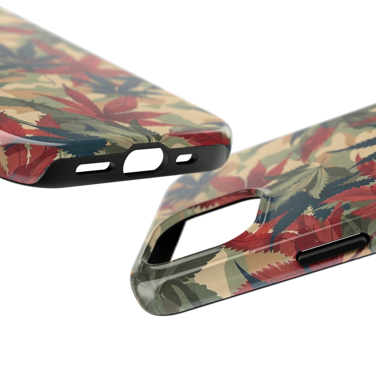 Cannabis Camo Phone Case for iPhone - Lightweight, Impact Resistant, Wireless Charging Compatible