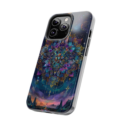 Mandala Pattern Phone Case 3 for iPhone - Lightweight, Impact Resistant, Wireless Charging Compatible