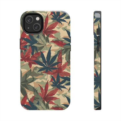 Cannabis Camo Phone Case for iPhone - Lightweight, Impact Resistant, Wireless Charging Compatible