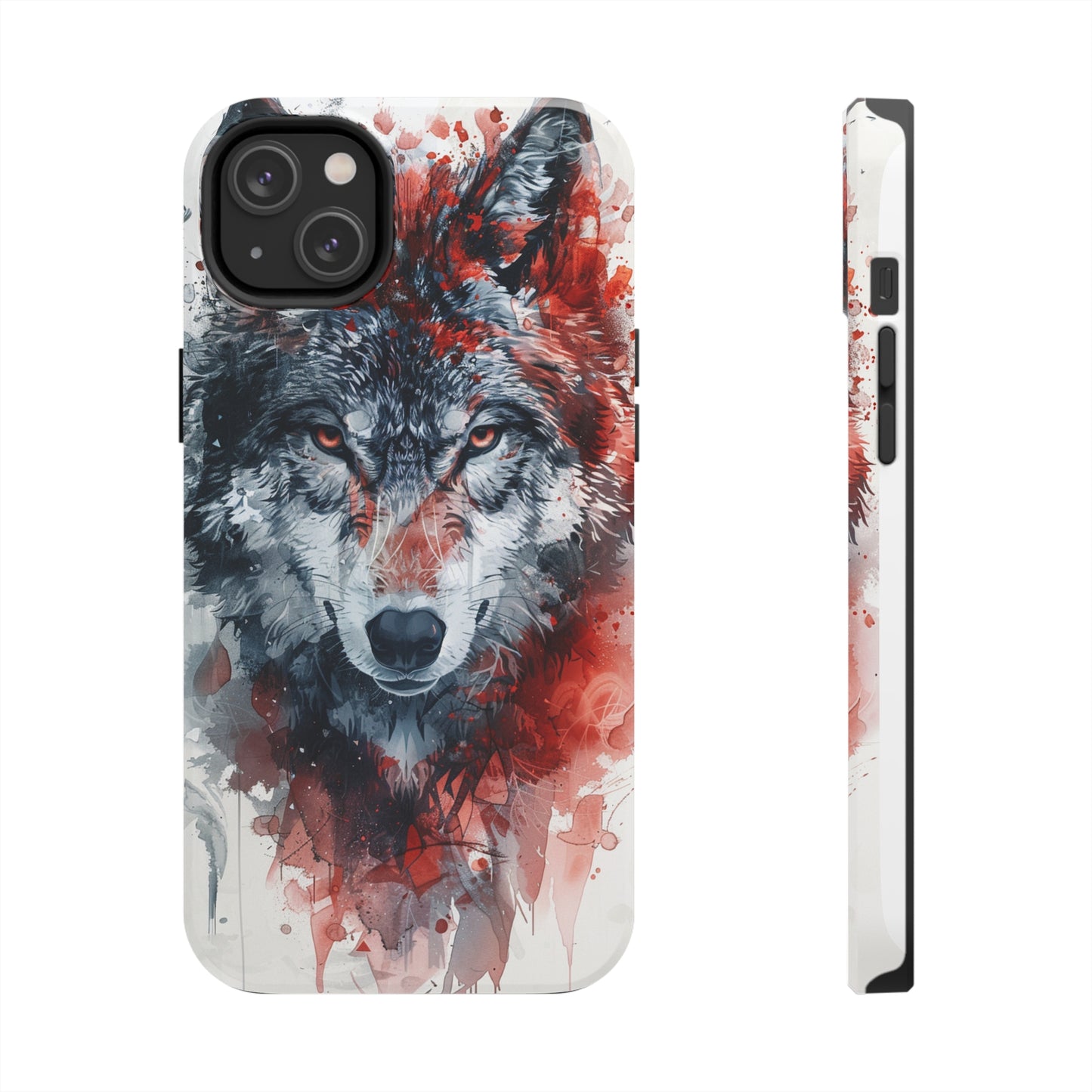 Biomorphism Style Wolf Phone Case for iPhone - Lightweight, Impact Resistant, Wireless Charging Compatible