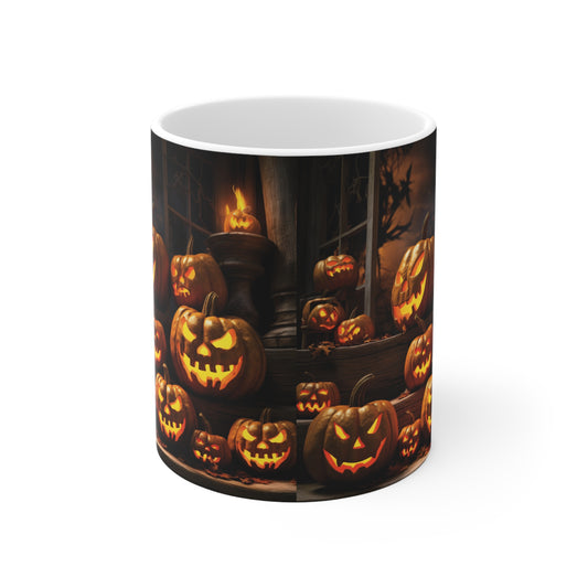 This Pumpkin Coffee Mug Will Make Your Mornings More Spooky - 11oz Ceramic Scary Mug