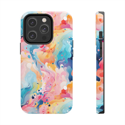 AI Psychedelic Pattern Phone Case for iPhone - Lightweight, Impact Resistant, Wireless Charging Compatible-AI phone case-AI By AJ