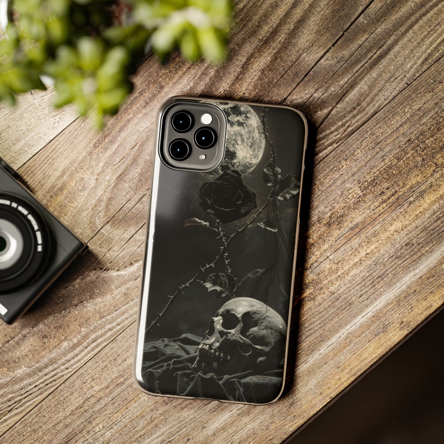 Gothic Elegance Phone Case for iPhone - Lightweight, Impact Resistant, Wireless Charging Compatible