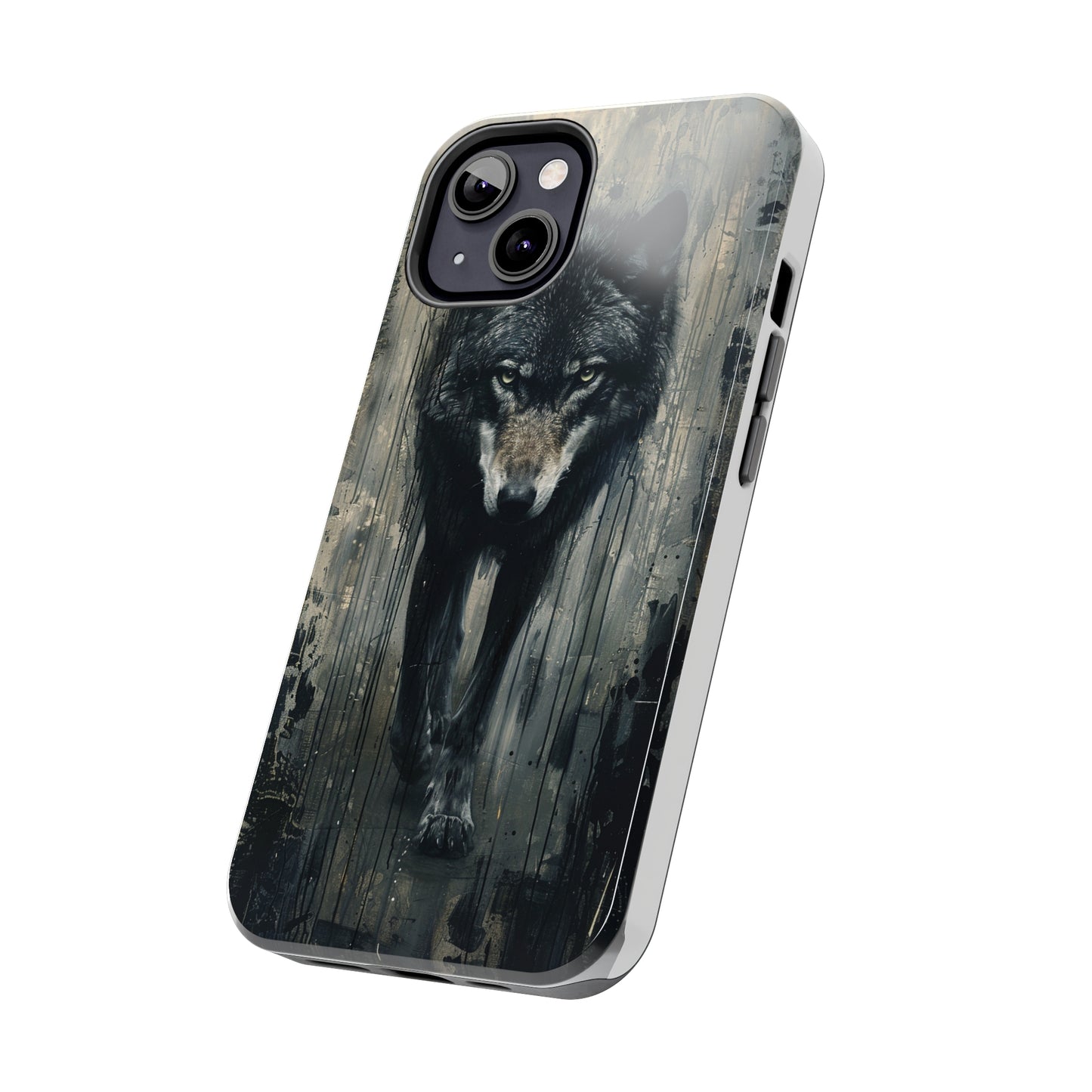 The Arte Povera Style Wolf Phone Case for iPhone - Lightweight, Impact Resistant, Wireless Charging Compatible