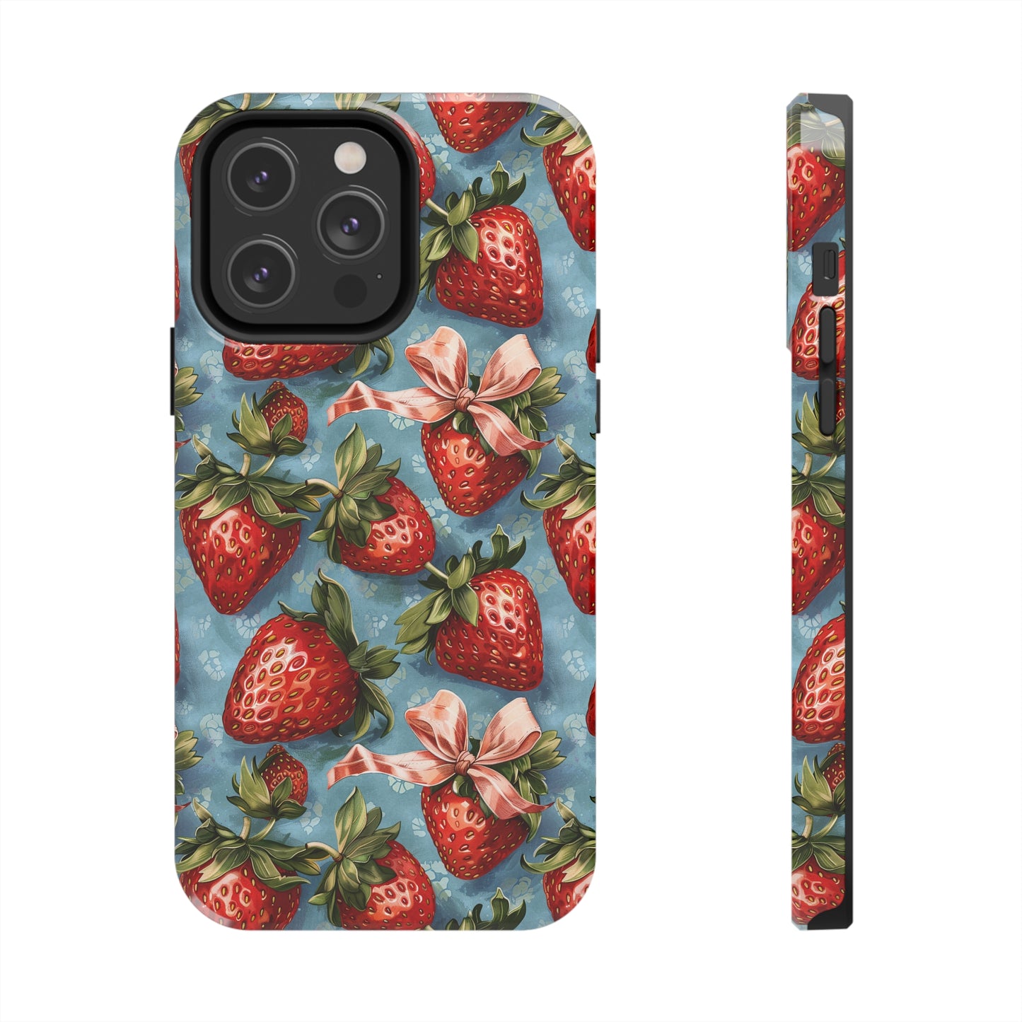 Bows and Berries 2 Phone Case for iPhone - Lightweight, Impact Resistant, Wireless Charging Compatible