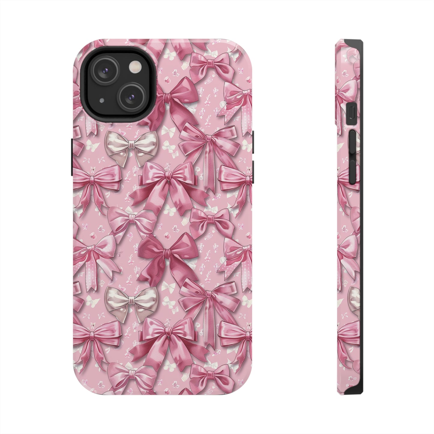 Pink Bows 4 Phone Case for iPhone - Lightweight, Impact Resistant, Wireless Charging Compatible