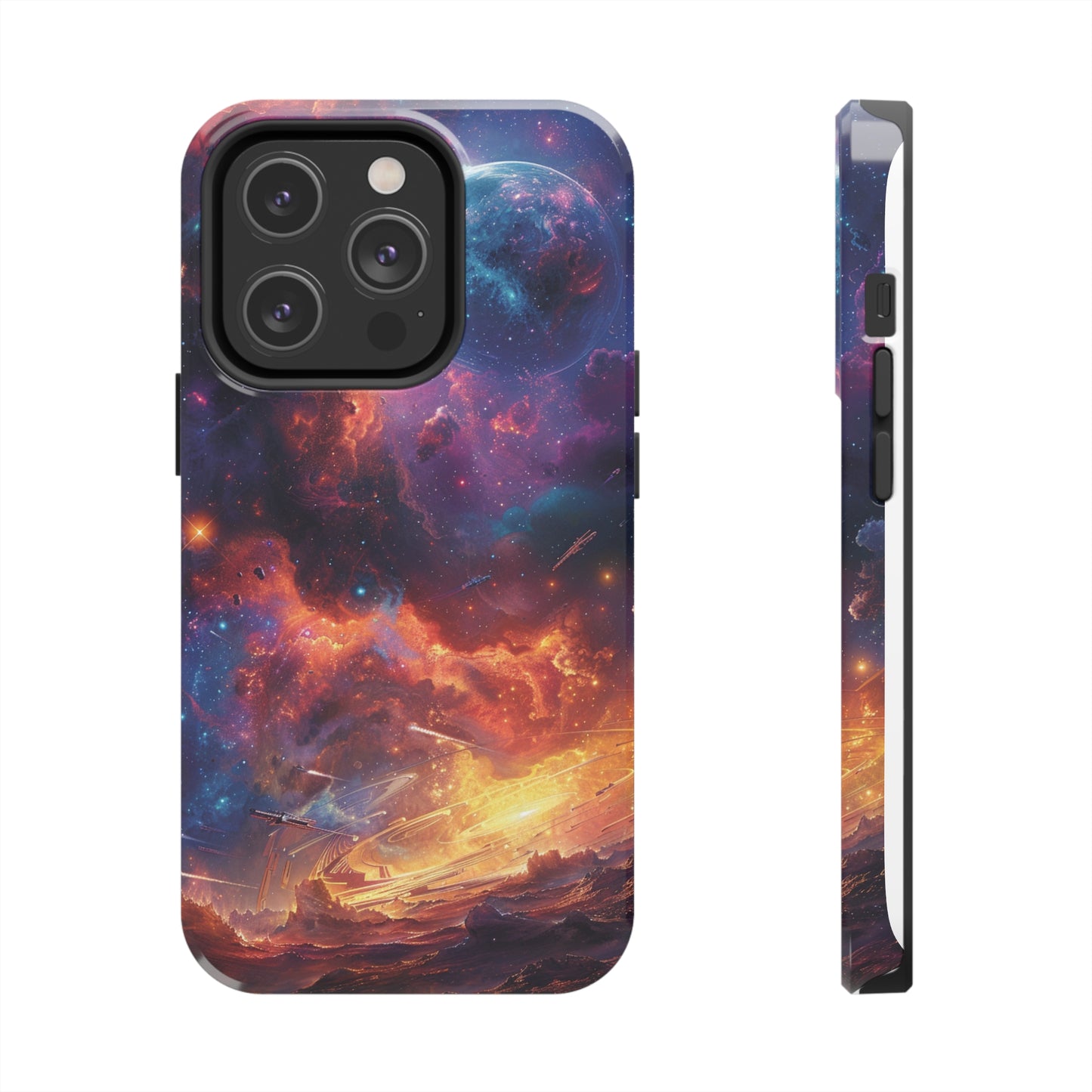 Cosmic Space Phone Case for iPhone - Lightweight, Impact Resistant, Wireless Charging Compatible