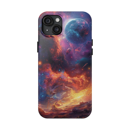 Cosmic Space Phone Case for iPhone - Lightweight, Impact Resistant, Wireless Charging Compatible