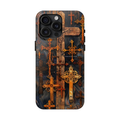 Religious Cross Phone Case for iPhone - Lightweight, Impact Resistant, Wireless Charging Compatible