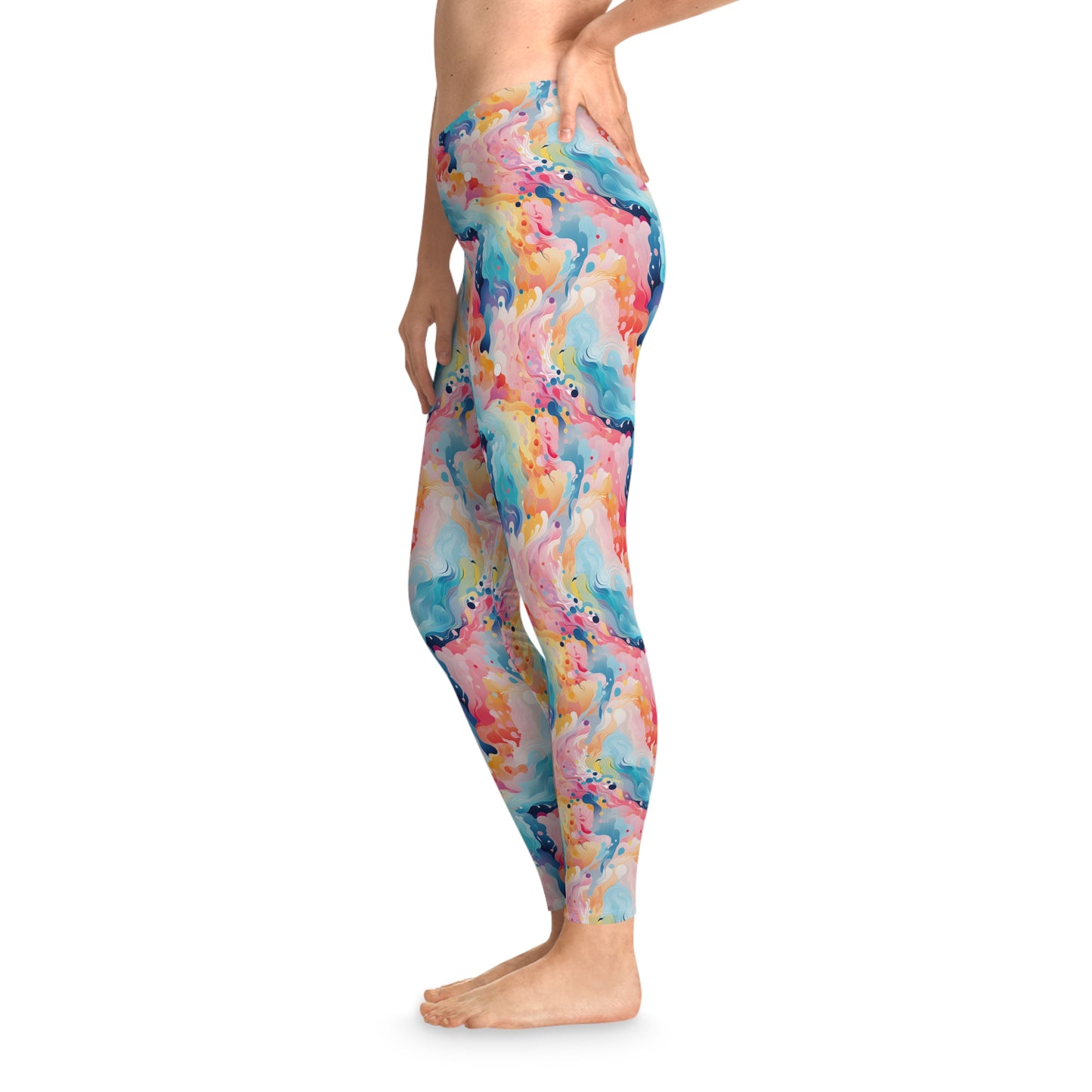 Colorful Hypnotic Leggings - Vibrant Style for Active Women